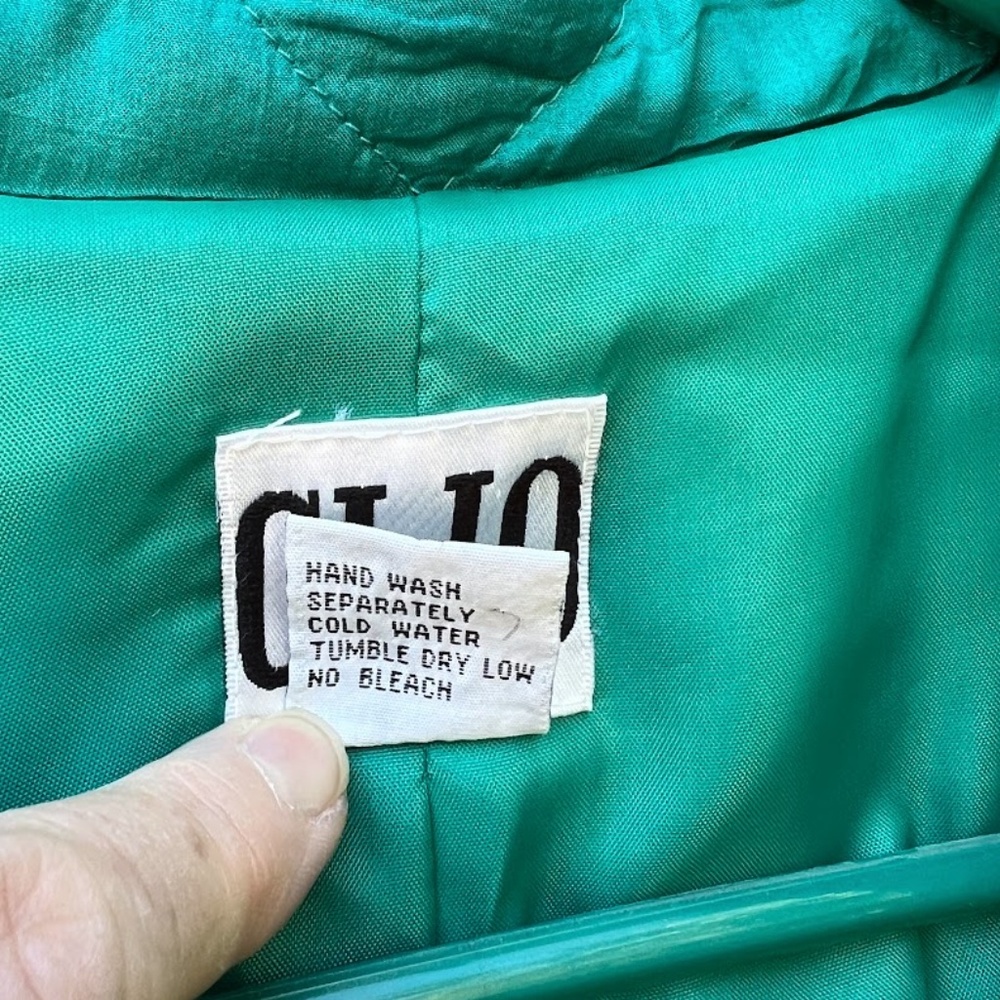 CLIO Silk Quilted Windbreaker Jacket Vintage πHost Pickπ - Picture 11 of 12